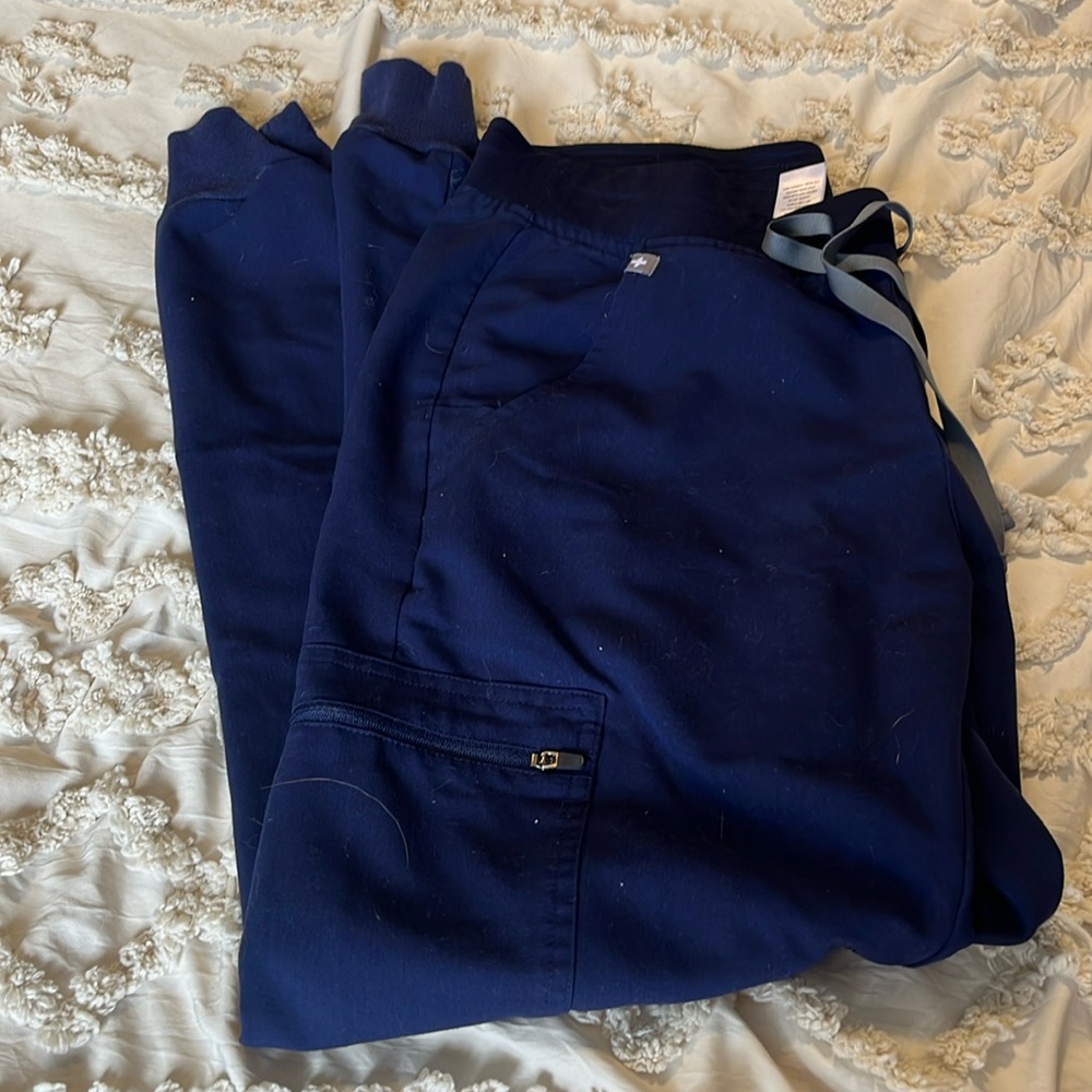 Navy blue figs jogger scrub pants